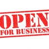 open-business-rubber-stamp-over-white-background-88413899